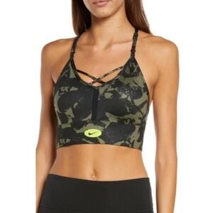 Nike Athletic Sports Bra Camo Print Strappy Back Medium Support Women's small